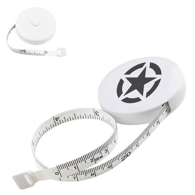 Round Shaped Tape Ruler with Metric and Inch Scales