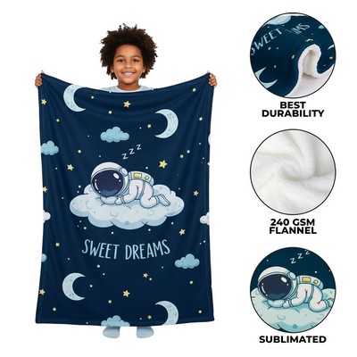 Soft 240GSM Flannel Sublimated Blanket